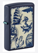 Зажигалка ZIPPO Nautical Design с покрытием Navy Matte 49774