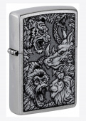 Зажигалка ZIPPO Jungle Design с покрытием Street Chrome 48567