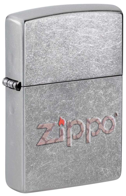 Зажигалка ZIPPO Classic с покрытием Street Chrome™, сер,, матовая 207 SNAKESKIN ZIPPO LOGO