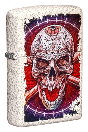 Зажигалка ZIPPO Skull Design с покрытием Mercury Glass 49410