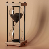 Часы песочные 30 минут, песок чёрный 9.5х25 см   5277044