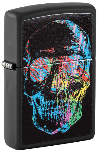 Зажигалка ZIPPO Skull Design с покрытием Black Matte 28042
