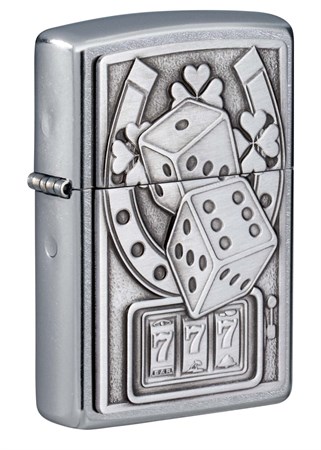 Зажигалка ZIPPO Lucky 7 с покрытием Street Chrome 49294