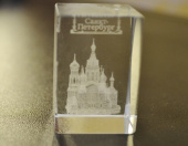 Сувенир стекло КУБ 3*4 Спас, 5592