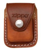 Чехол ZIPPO, кожа с метал. фиксатором на ремень, коричневый LPCB