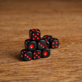 Кости игральные 1,4*1,4 черные арт. 2996885
