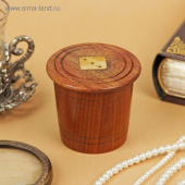 Стакан "Тройка" (игральные кости 5 шт.) дерево 1871449