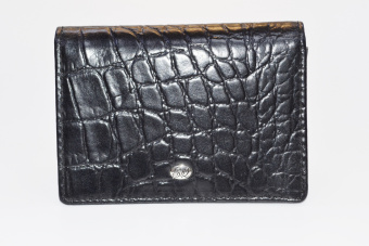 Чехол для кредитных карт (кожа черная)QK25MattCroc