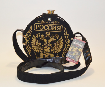 Фляга металл+кожа 0.9 л. "Россия" арт.2391289