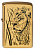 Зажигалка ZIPPO Proud Lion с покрытием Brushed Brass 204B
