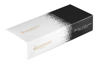 Ручка Waterman 1929709 роллерная бел.-черн., никель-палладий