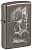 Зажигалка ZIPPO Skull Design с покрытием Black Ice 49141