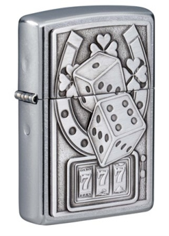 Зажигалка ZIPPO Lucky 7 с покрытием Street Chrome 49294