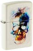 Зажигалка ZIPPO Skull Design с покрытием Glow In The Dark Green,латунь/сталь,разноцветная, 38x