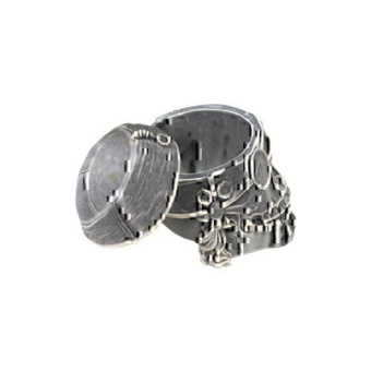 Пепельница мрам.крошка Череп пират 623-16