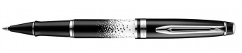 Ручка Waterman 1929701 роллерная бел.-черн., никель-палладий