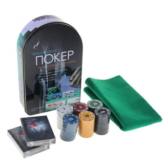 Набор для покера: 2 колоды, 120 фишек арт. 637895